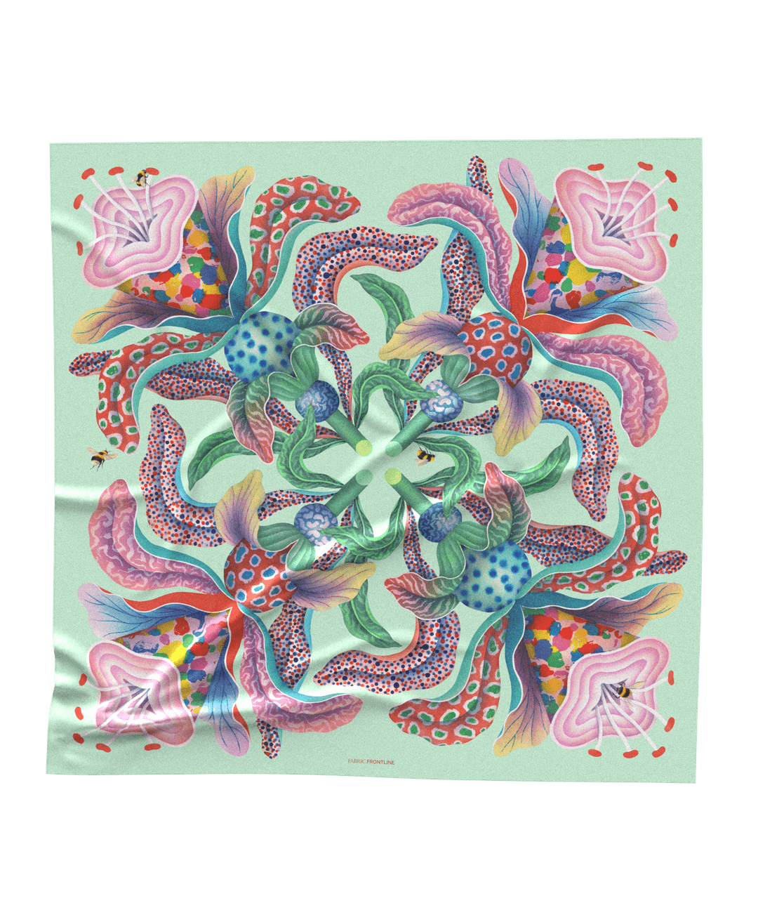 0012FLIRTANDBLOOM 0483 SPABLUE 140x140cm