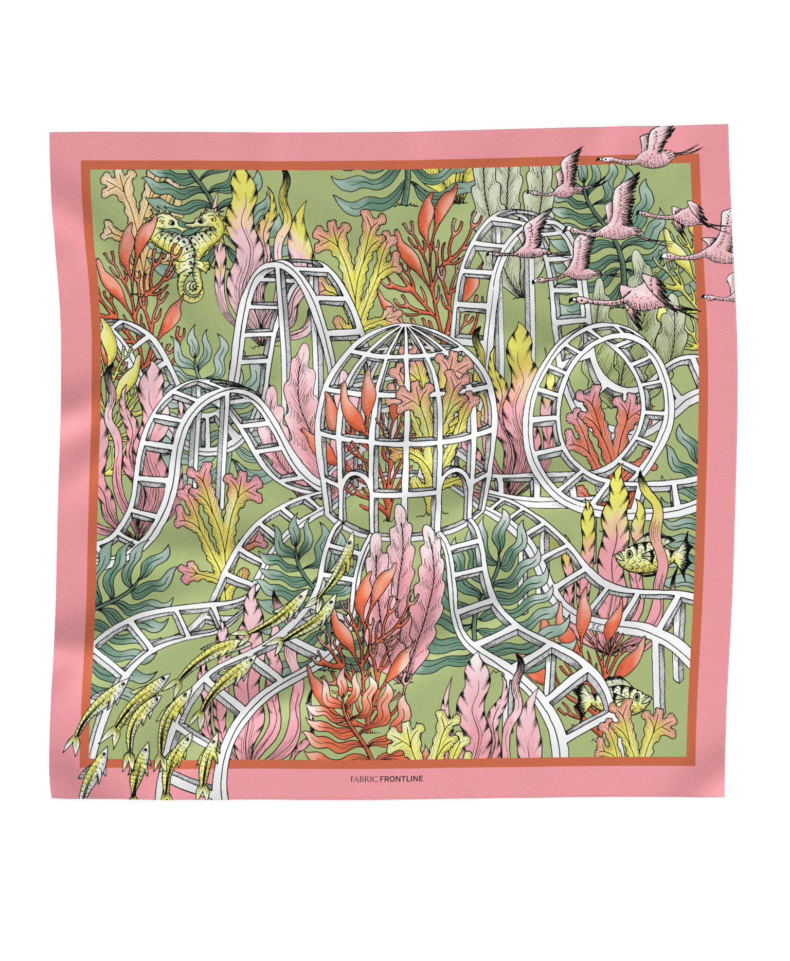 0017LAMOURFOU 0387 PINKICING 90x90cm