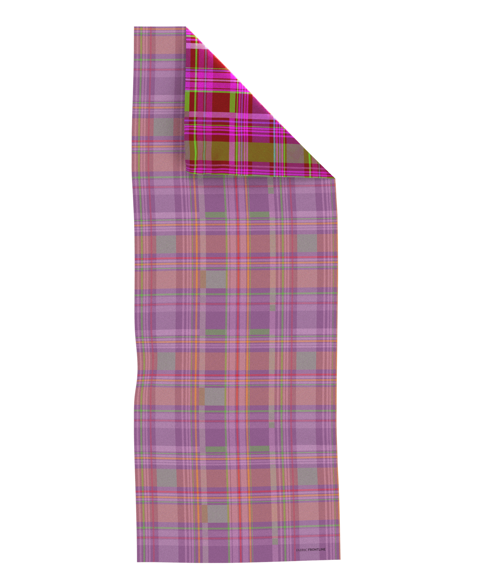 0026.4403.03.0637 SCARF CHECKERED 0637 VIVID VIOLA 69x180cm